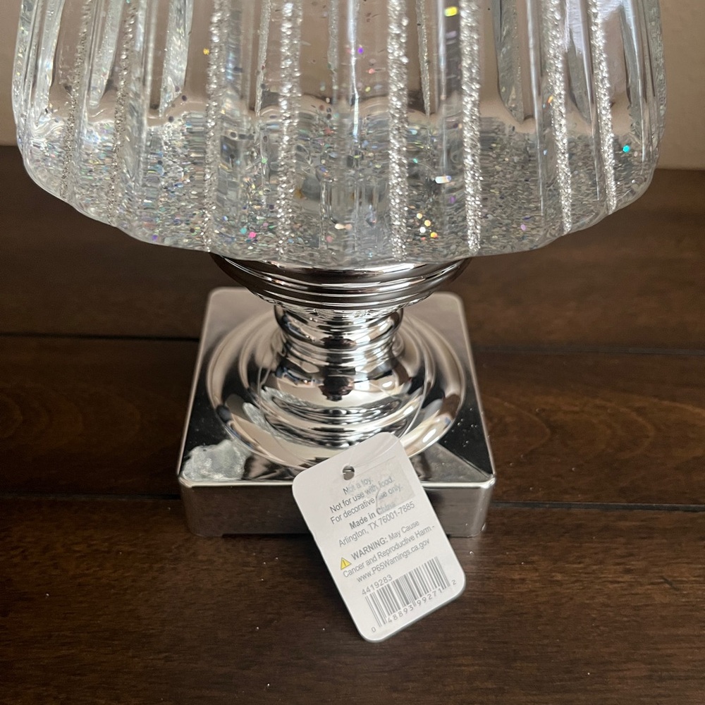 Lighted Christmas Tree with Silver Swirling Glitter - NWT - Gift Ready! - Picture 3 of 8
